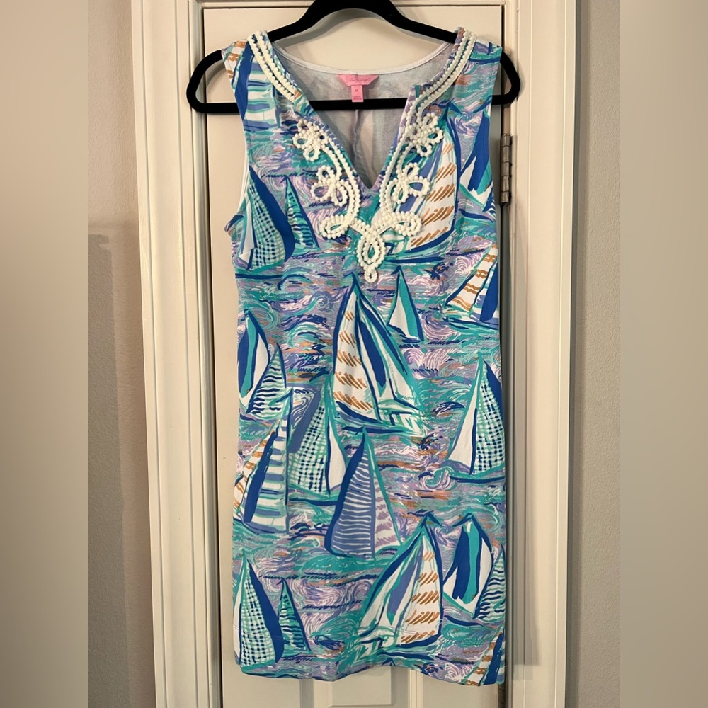 Lilly Pulitzer Harper Shift Dress- Aboat Time Size M